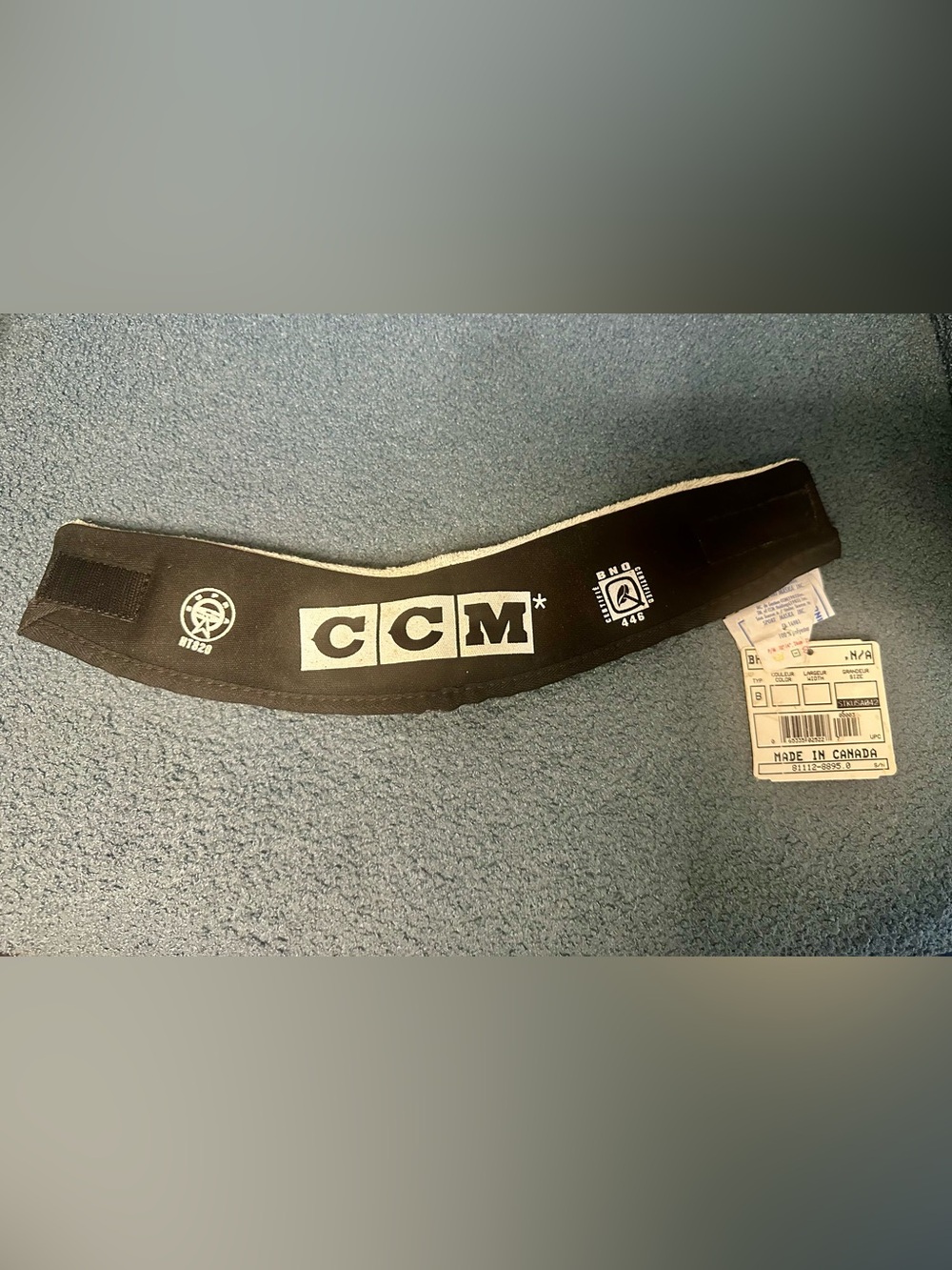 CCM Men's Black Hockey Visor Band